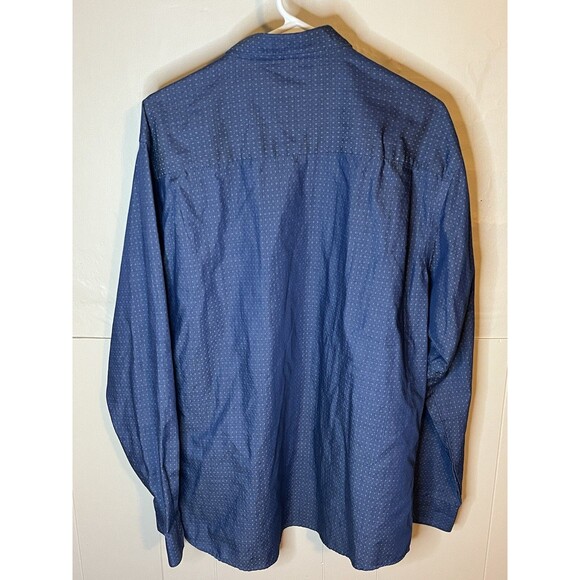 Van Heusen Studios Slim Fit Men’s XL Blue Long Sleeve Button Up Dress Shirt Used - Picture 6 of 6